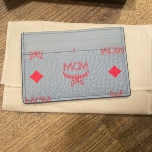 Blue MCM card holder